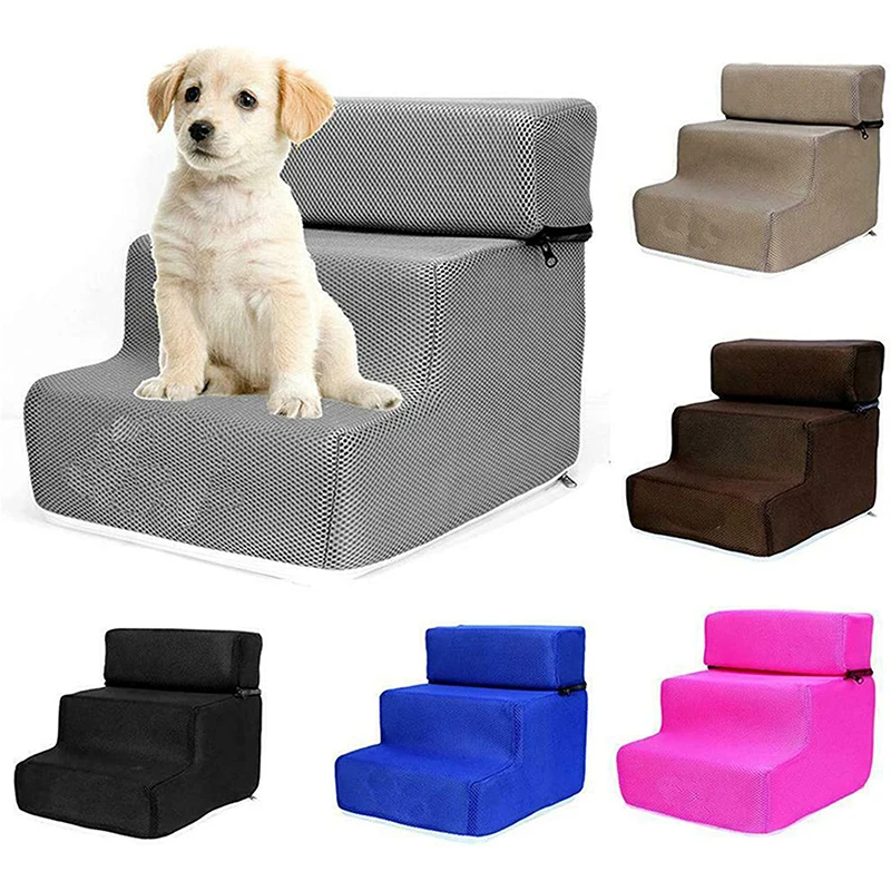 

Pet Steps for Small Dogs and Cats Portable Ramp Stairs for Couch Sofa High Bed Climbing Non-Slip Balanced Indoor Step Support Pa