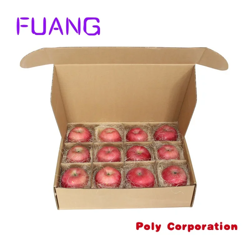 

Custom custom logo kraft paper divider gift fresh fruit packaging box