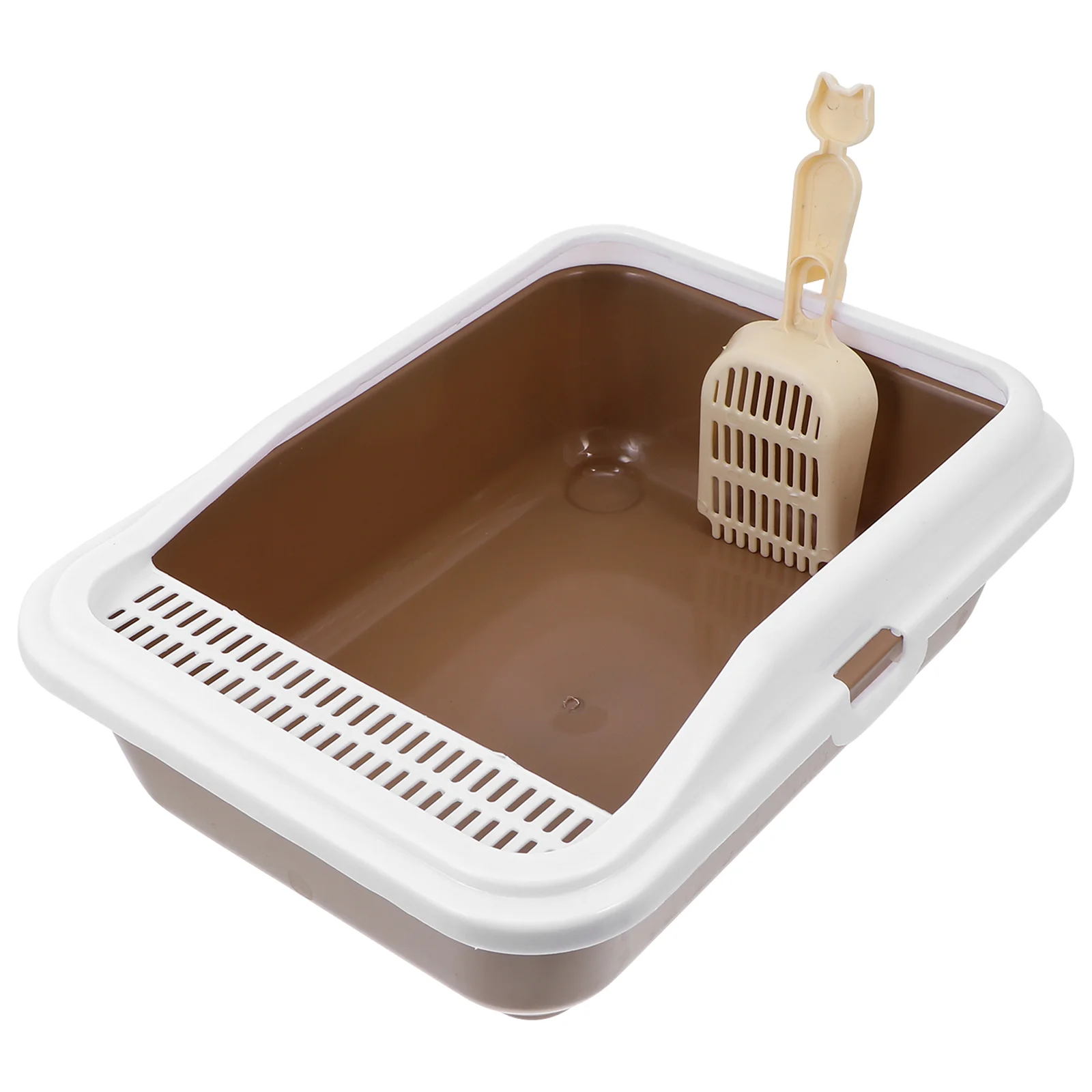 

Cat Litter Box Pan Potty Basin Litterbox Toilet Splash-proof Durable Bedpan Bins Plastic Pet Large for Home Kitten