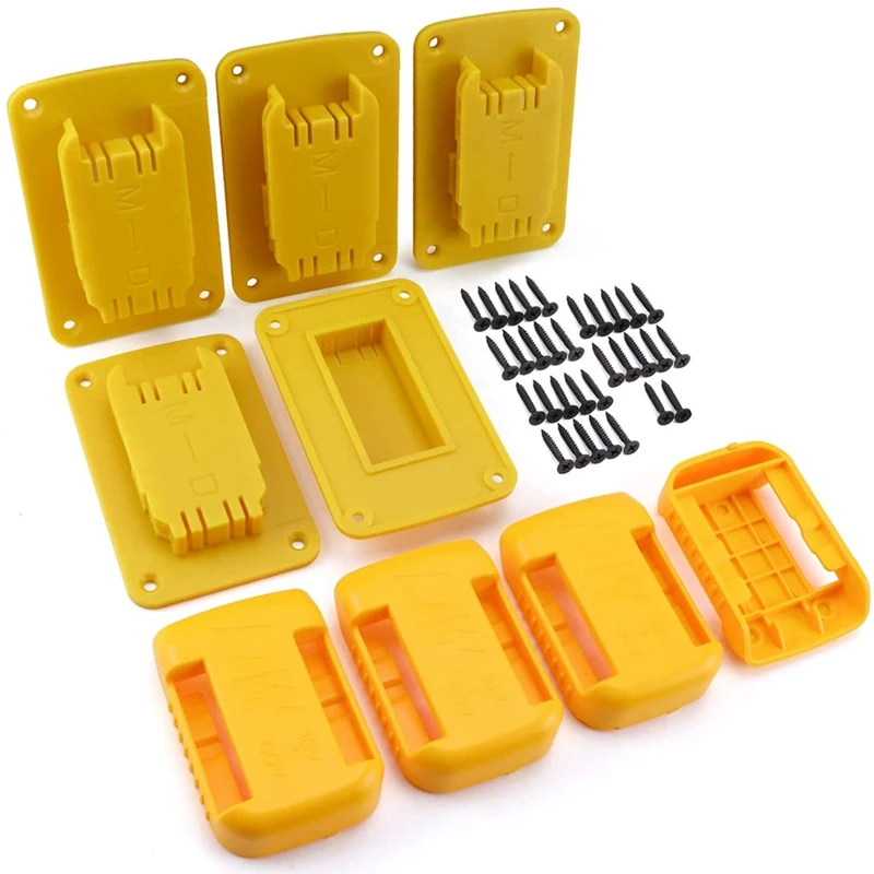 

9 Pack Battery Holder And Tool Holder, Belt Clip Storage And Wall Organizer, Tool Holder For Dewalt 20V/60V Batteries