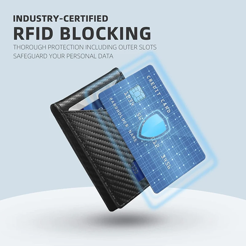 Men's Wallet Ultra Thin 11 Credit Card Slot Leather RFID Blocking Small Thin Bifold Wallet for Men 3