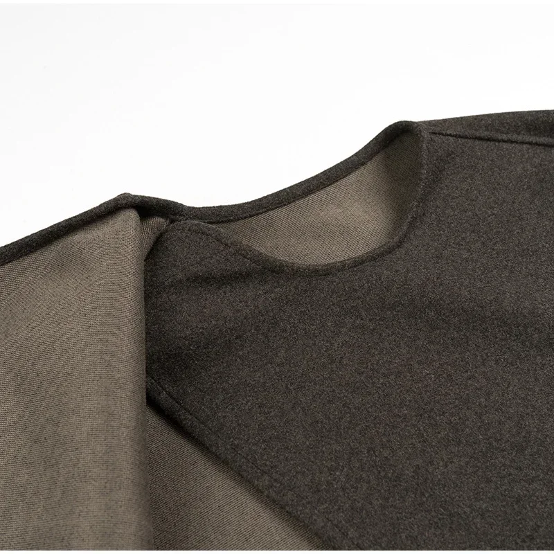 Elegant Irregular Cloak Coat Women Solid Half Sleeve O Neck Scarf Loose Female Jacket 2025 Winter Lady Thick Chic Overcoat New