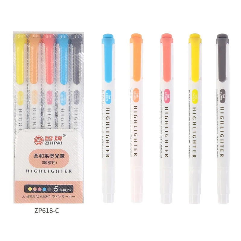 Fluorescent Highlighter Markers Pen Candy Color Scented Highlighters  High-capacity School Supplies Japanese Stationery - AliExpress