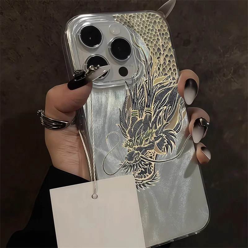 Golden Dragon Trendy Pattern Protective Phone Case