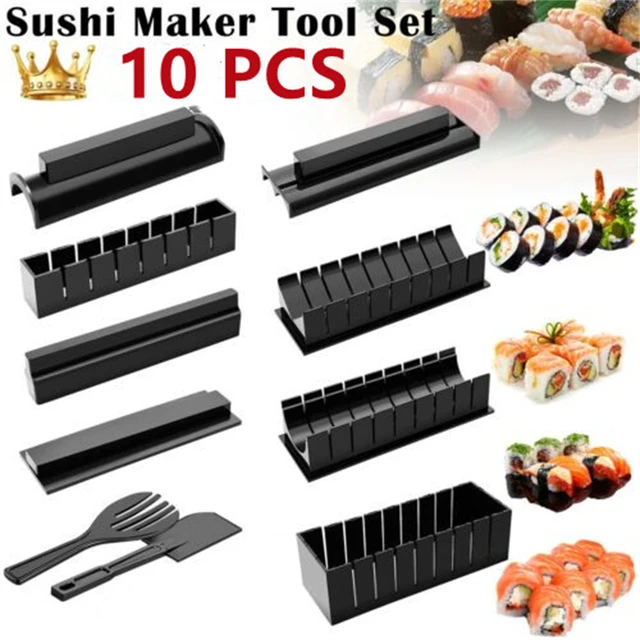 3/10PCS Sushi Making Kit, 10 Pack Sushi Maker Tool with Rice Roll Mold Fork  Spatula Sushi Making Kit, Food-Grade Plastic Sushi Maker, DIY Home Sushi  Roller with 8 Mold Shapes -Easy for