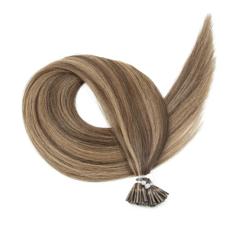 Tipi le estensioni dei capelli Veri capelli umani # P4-27 Capsule per capelli micro perline pre incollate Capsule Microlink Capelli 30 g/confezione 14"-22" - immagine 2