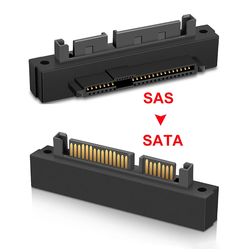 

1PCS SFF-8482 SAS To SATA 7 Pin + 15 Pin Straight/Bend Head 90 Degree Angle 22 Pin Adapter Converter For Motherboard Cable