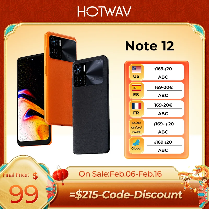 Hotwav Note 12 Telefoni Cellulari 6.8 ''Hd + Android 13 Os 8 + 128Gb 48Mp Tripla Fotocamera Nfc Google Pay 6180Mah 20W Smartphone A Ricarica Rapida