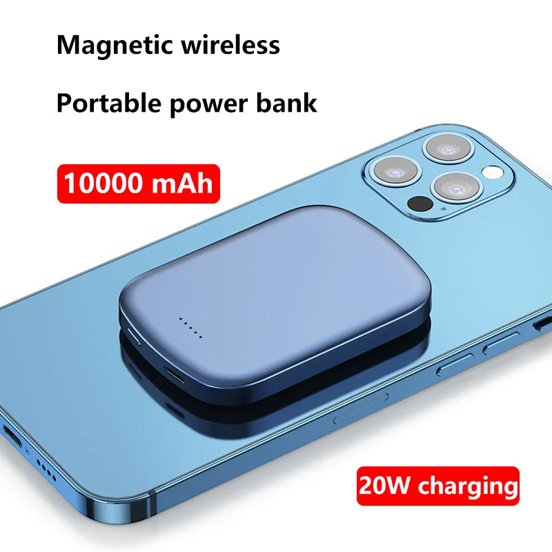 10000mAh Macsafe Auxiliary Battery Wireless 15W Portable Power Bank For iPhone 14 13