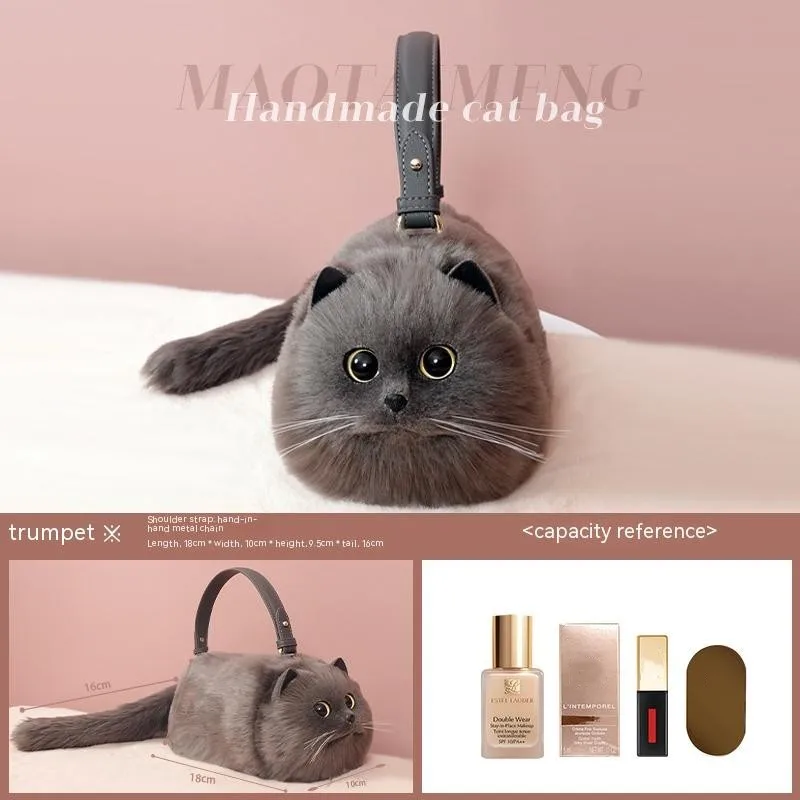 

Handmade Cat Doll Bag Girl To Girl Birthday Gift Go Heart Niche Senior Practical, Cat Bag, A Variety of Ways To Use, Cute Cat