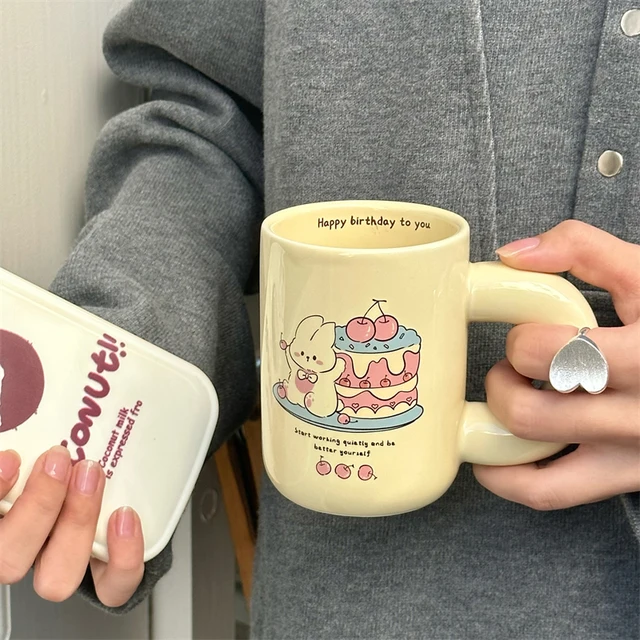 Kawaii Bear Fruit Coffee Cup Cute Ceramic Creative Reusable Korean Cup Tea  Beer Water Milk Breakfast Travel Mugs Drinkware Gift - AliExpress