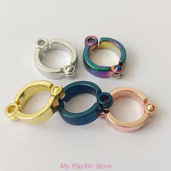 앵무새 발 반지 금속 애완 동물 새 다리 반지, 야외 플라이 훈련 활동, 분실 방지 오프닝 클립, 가죽 끈 액세서리, 4-15mm