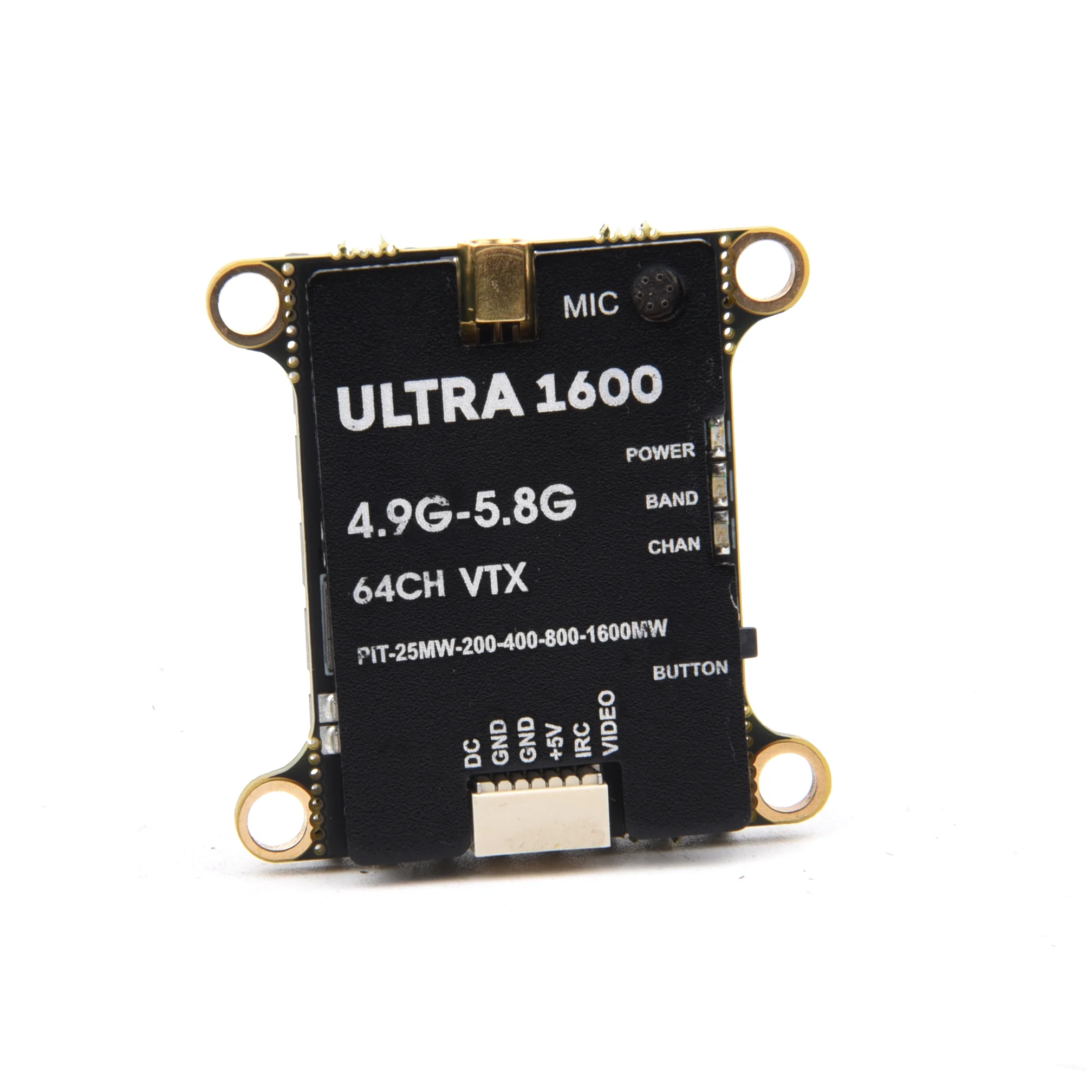 4.9G-5.8G 64CH 1.6W/2.5W FPV VTX transmitter with antenna for long range FPV racing drone