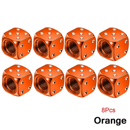 DSYCAR 2/8Pcs Aluminum Tire Valve Caps Dice Wheel Stem Tyre Tire Wheel Stem Air Valve Dust Cover for Car Truck Motocycle Bike - Image 19