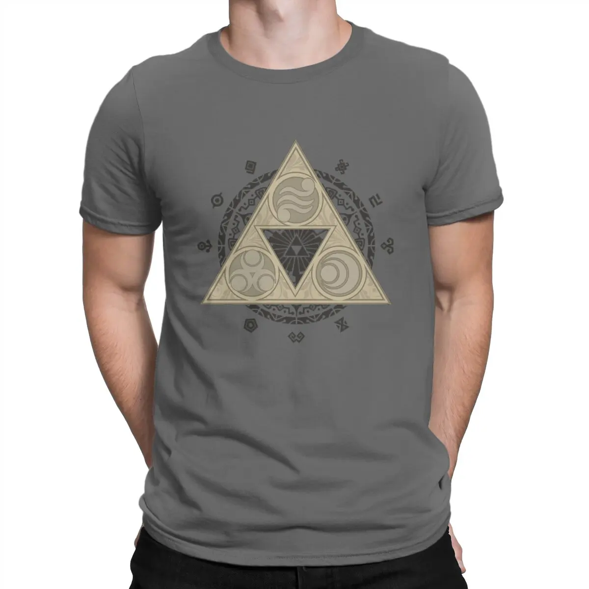 thumbnail image 1 of Camisetas Balance de algodón puro para hombre, camisetas creativas, cuello redondo, camiseta Z-Zelda, ropa de manga corta, 1 of 7