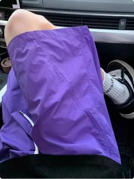 Ice Silk Sports orts Women Summer Thin Outdoor Wear 2025 New Large Size Breathable Casual Running Five-Quarter Mid-Pants Qu...