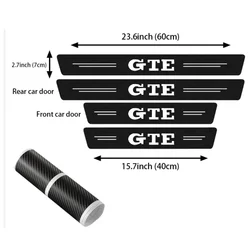 Enhanced Car Trunk Bumper Protector Guard Tape and Door Sill Scuff Plate Sticker Accessories (4pcs door sill)