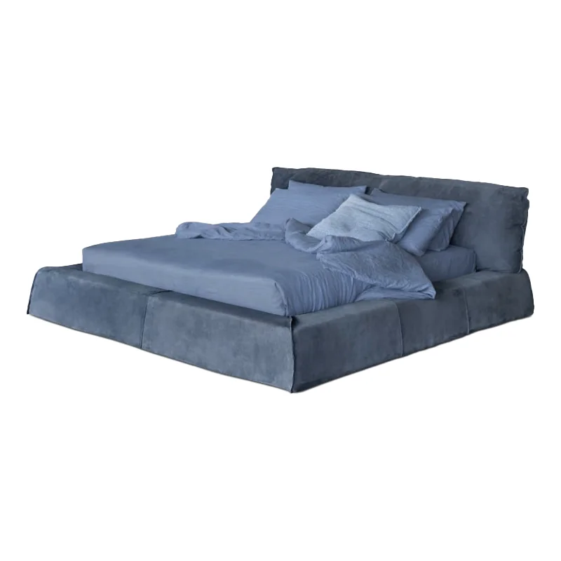 Italian baxter bed modern light luxury frosted leather double master bedroom villa high-end custom furniture |