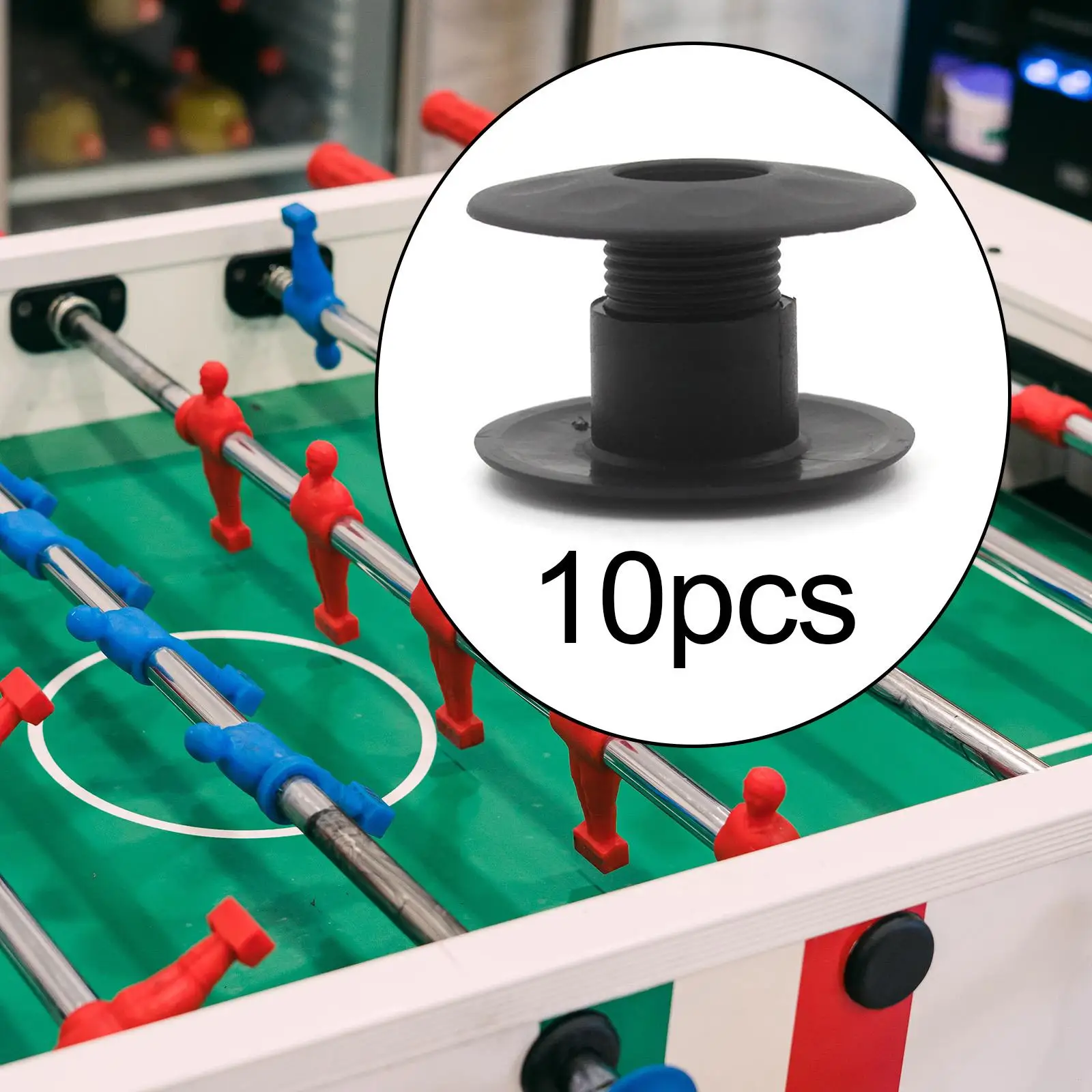 10 Sets Foosball Machine Bearing Rods Fun Games Accessories for Standard