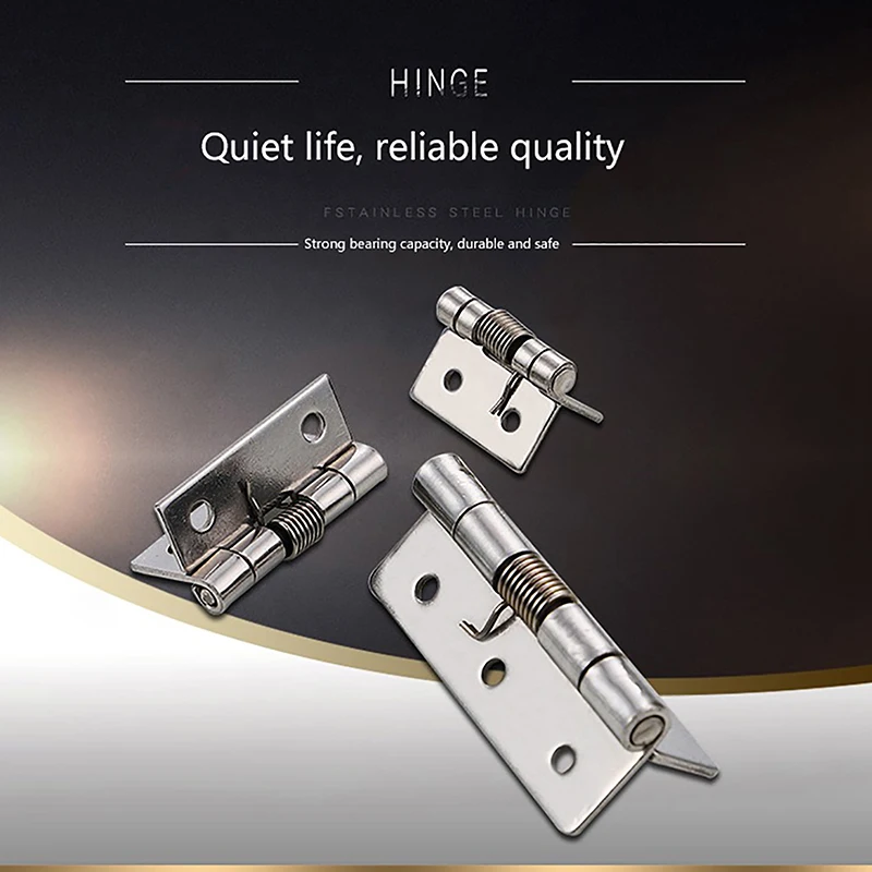 Stainless Steel 1/1.5/2/2.5/3-inch Automatic Spring Hinge Cabinet Door Wardrobe Hardware And Furniture Fittings Mini Micro Hinge