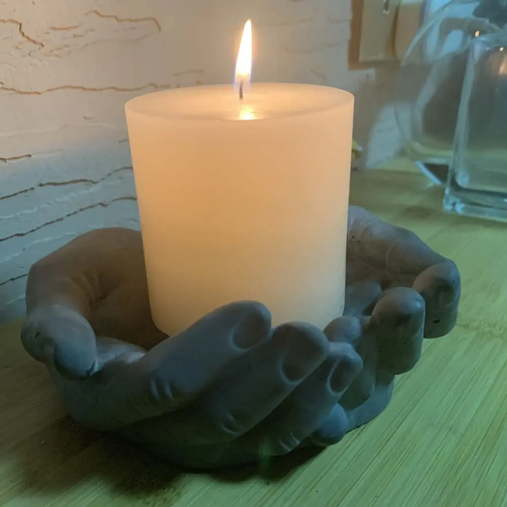 

DIY Crystal Epoxy Resin Mold Two-hand Model Hand Storage Dish Ashtray Mirror Silicone Mold Clay Plaster Gypsum Mold