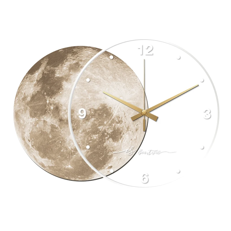 3D Moon LED Wall Clock 5