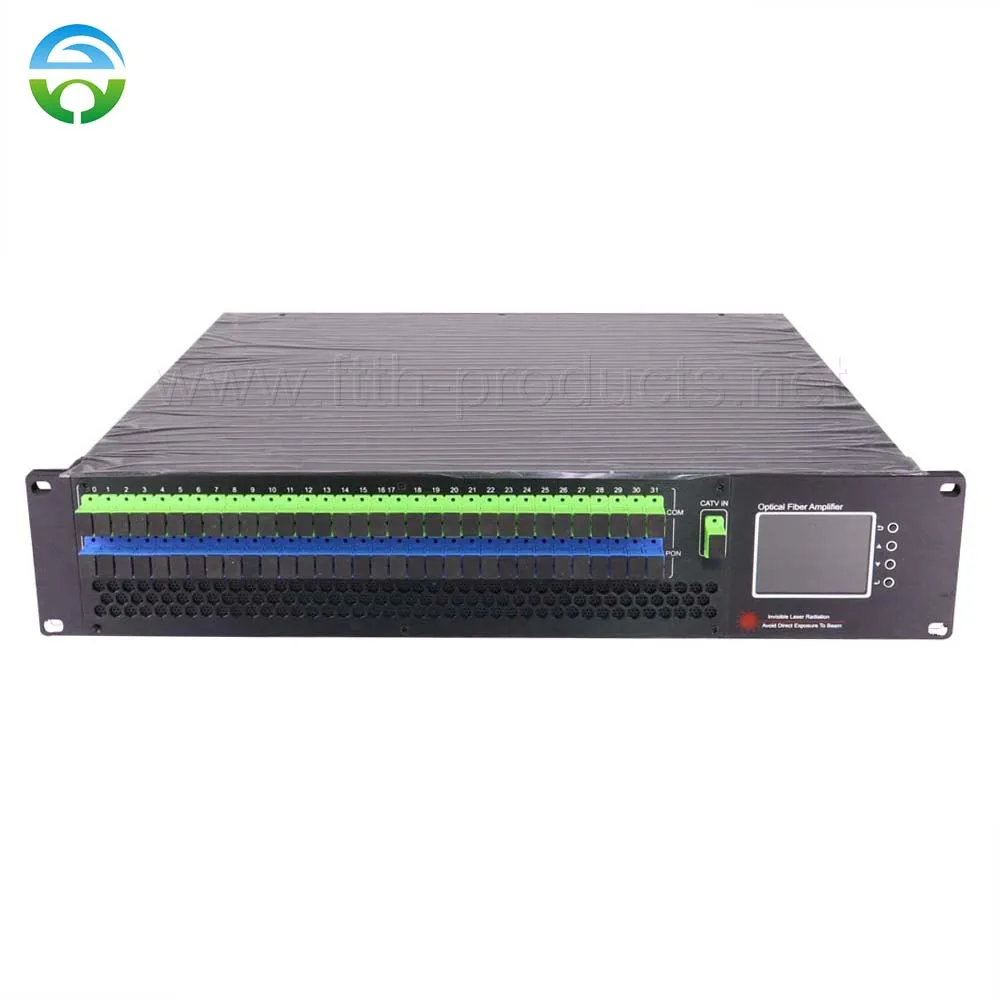 AM32P16W 1550nm CATV Optical Amplifer 32x16dBm With WDM SC/APC SC/UPC Dual Power Supply