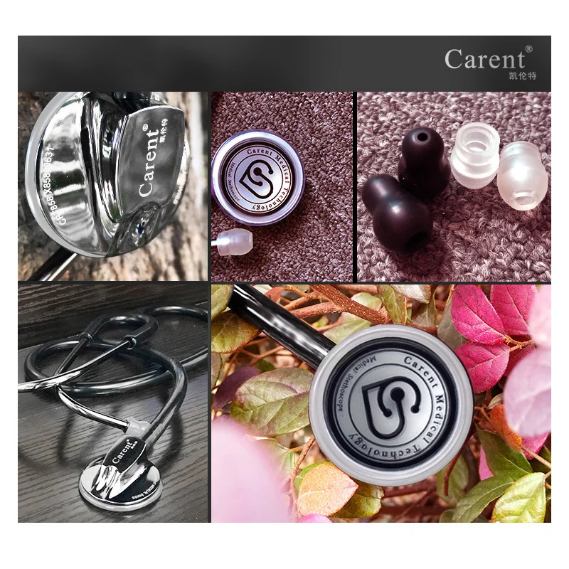Carent Professional Stethoscope Dual Medical Silver Stainless Steel Stethoscope dual head stethoscope medical stethoscope for Doctor Nurse Fetal Heart Rate Health Care