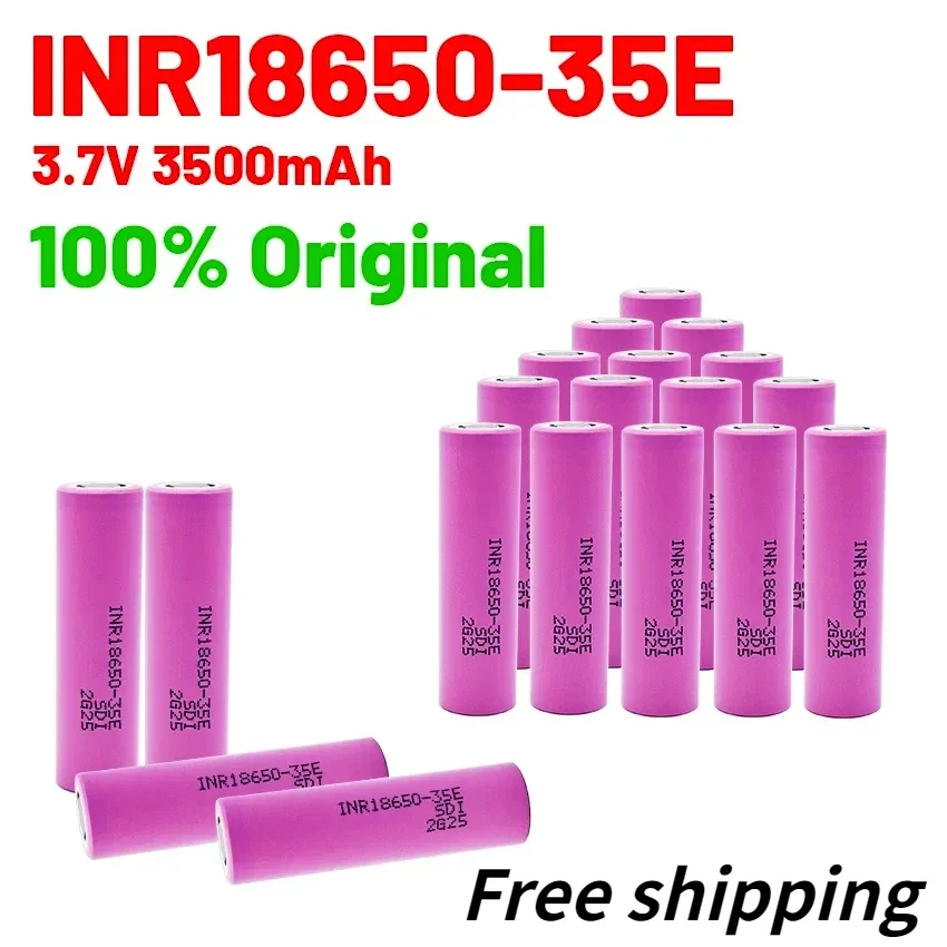 

New Original 18650 Battery 35E 3.7V 3500mAh Discharge 18650 Li-ion Battery 3.7v INR18650-35E Rechargable Battery for Flashlight