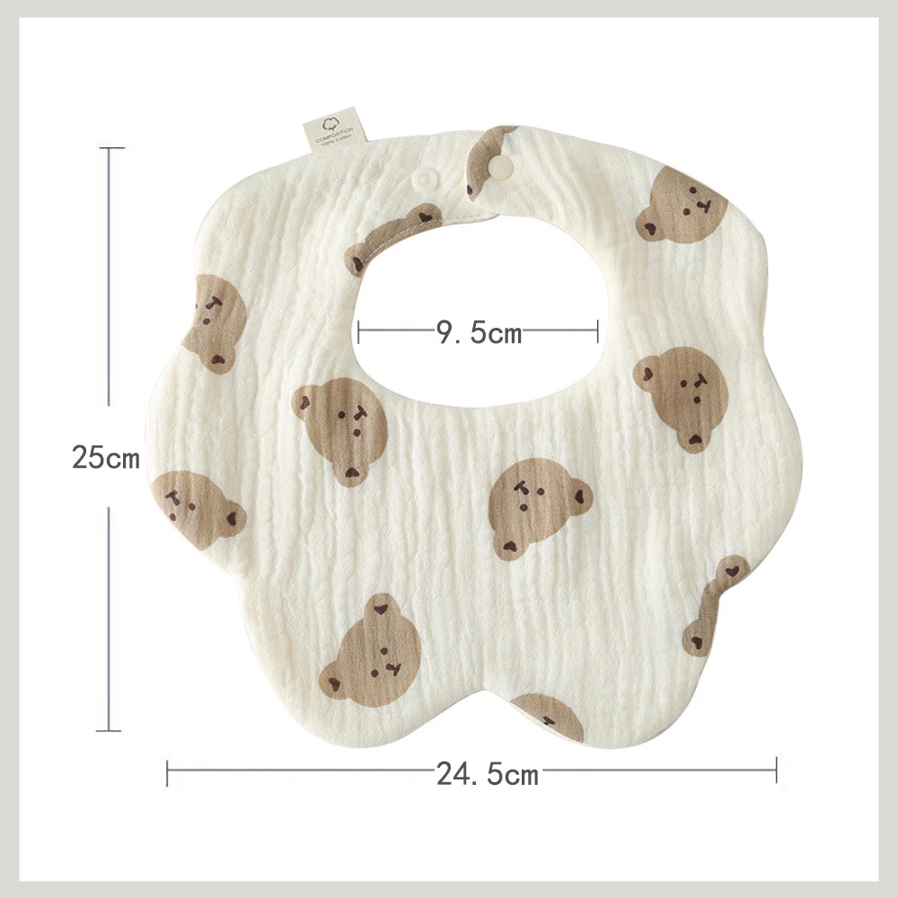 New 7 Layers Cotton Baby Bibs Waterproof Print Saliva Towel Newborn Burp Cloths Bandana Scarf for Boy Girl Feeding Drool Bib 6