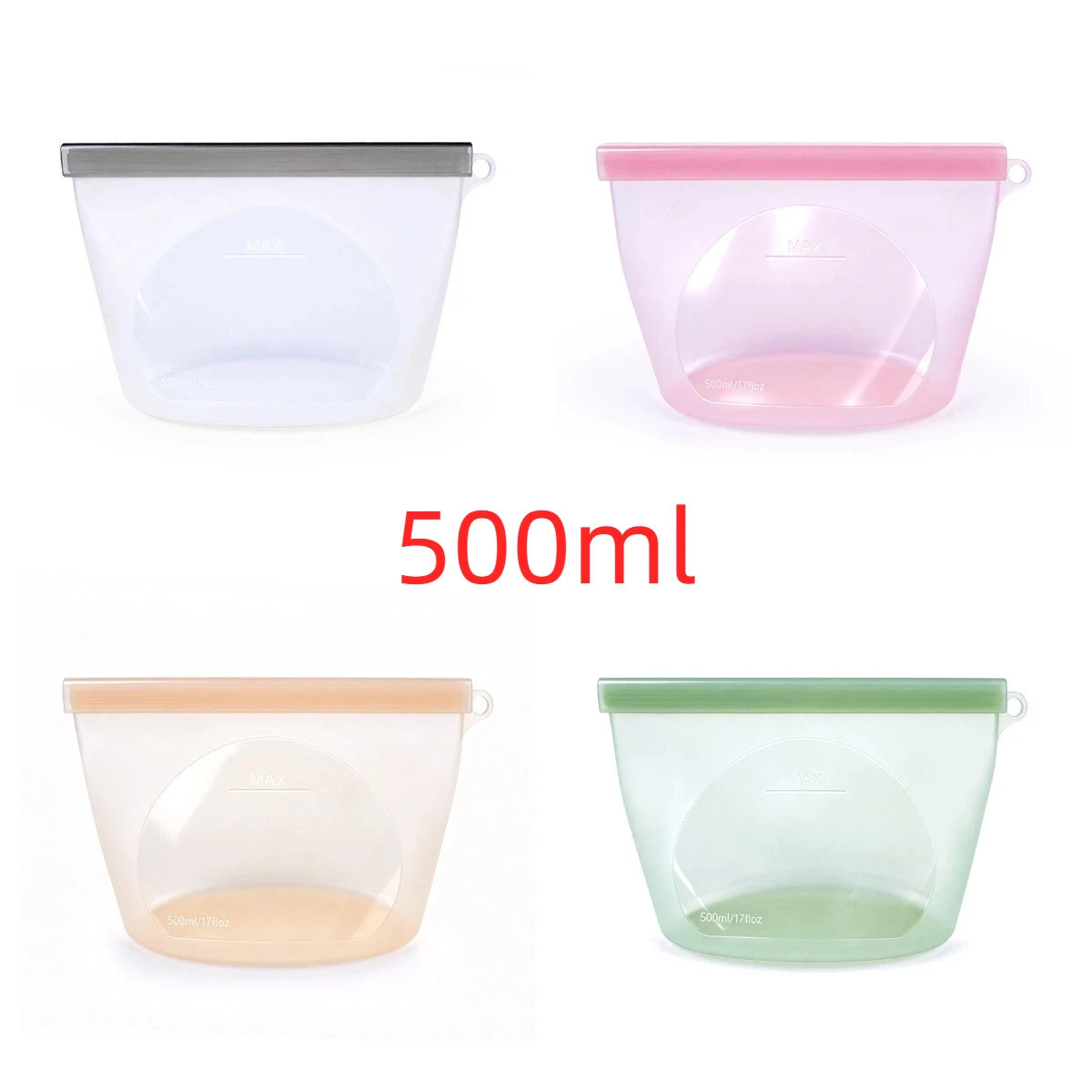 Eco-Friendly Leakproof Silicone Food Storage Bags for Kitchen and Meal Prep