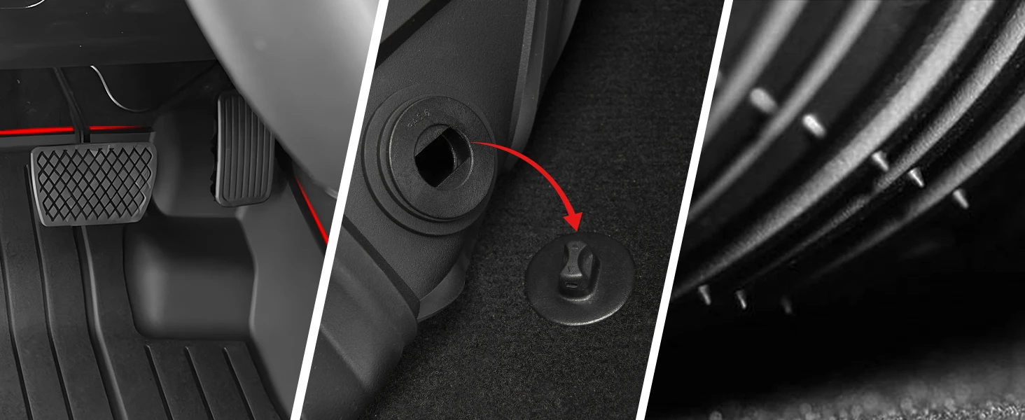 LASFIT Floor Mats for Honda CR-V & CR-V Hybrid 2025 2024 2023 All Weather Fit Custom TPE Floor Liners 1st and 2nd Row