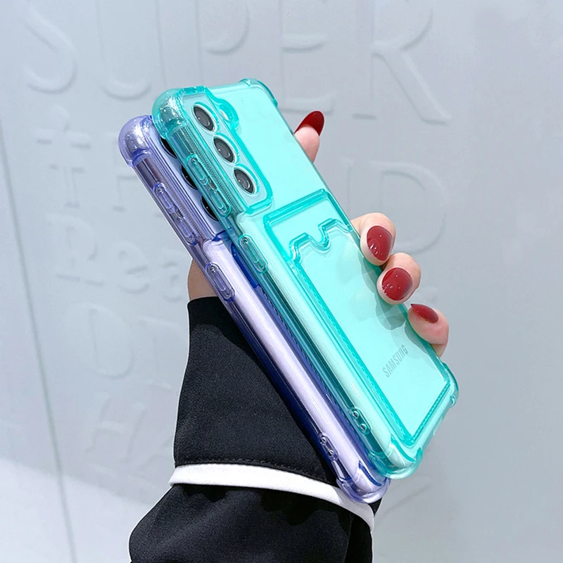 Sleek Card Wallet Phone Case with Transparent Design