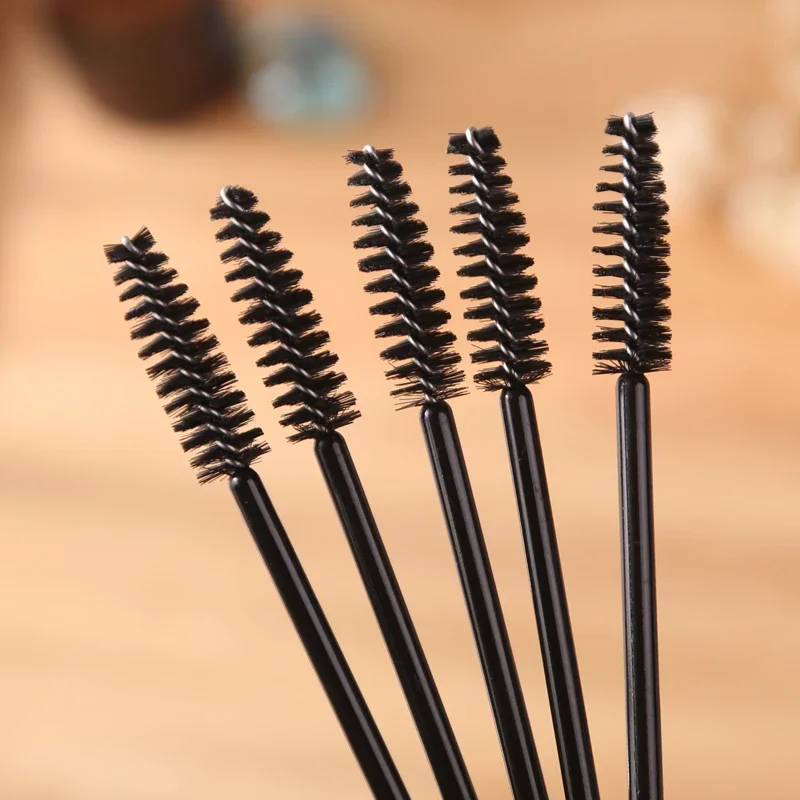 Women Makeup 50 Pcs  For Grafting Lashes Extension Brush Tools Disposable Nylon Mascara Wand Applicator Eyelash Brushes
