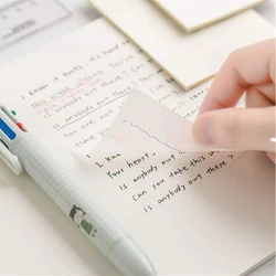 Bloc Notes adhésif Transparent, 3 pièces, bloc Notes étanche, bloc Notes PET pour lire, étudier, papeterie scolaire pour étudiants 