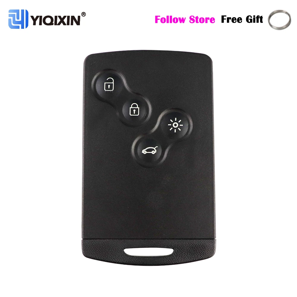 YIQIXIN Smart Card  Fob Case CoverFor Renault Clio Megane Laguna Koleos Fluence Scenic Captur 4 Buttons Keyless Go Car Key Shell yiqixin smart card fob case coverfor renault clio megane laguna koleos fluence scenic captur 4 buttons keyless go car key shell