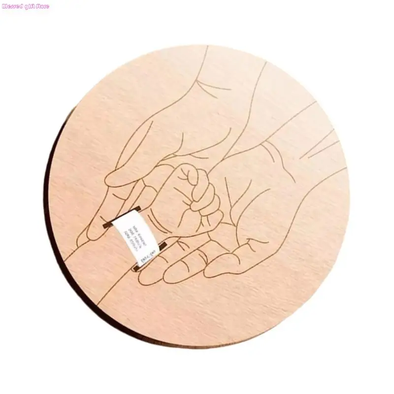 D0JC 사용자 친화적 인 나무 발표 플라크 부드러운 안전한 영아 기념품 선물