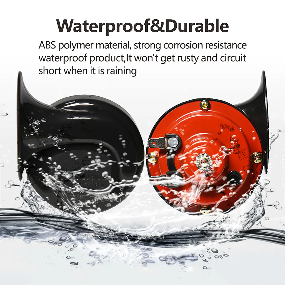 Waterproof Car Horn 300db Loud Horn For Suv Trucks Boat Train 12V Snail Air Loud Pressure Speakers Motorcycle waterproof horn