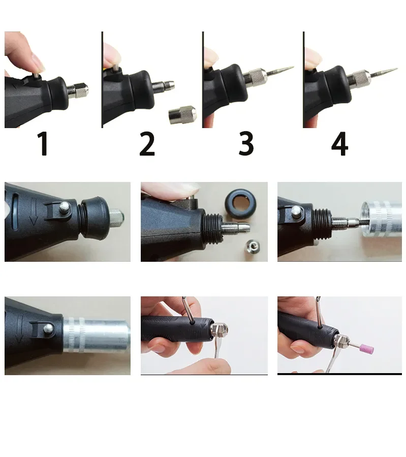 110V 220V Power Tools Electric Mini Drill Die Grinder Engraver Polisher with Rotary Tools Set Kit For 3000 4000 5