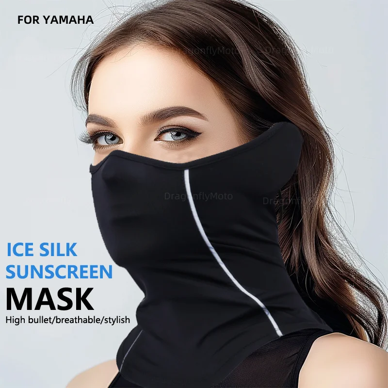 Per Yamaha Nmax 155 Nmax 125 N-Max 150 N-Max 155 Moto Riflettente Nigh Riding Half Face Mask Summer Ice Silk Sunsaw