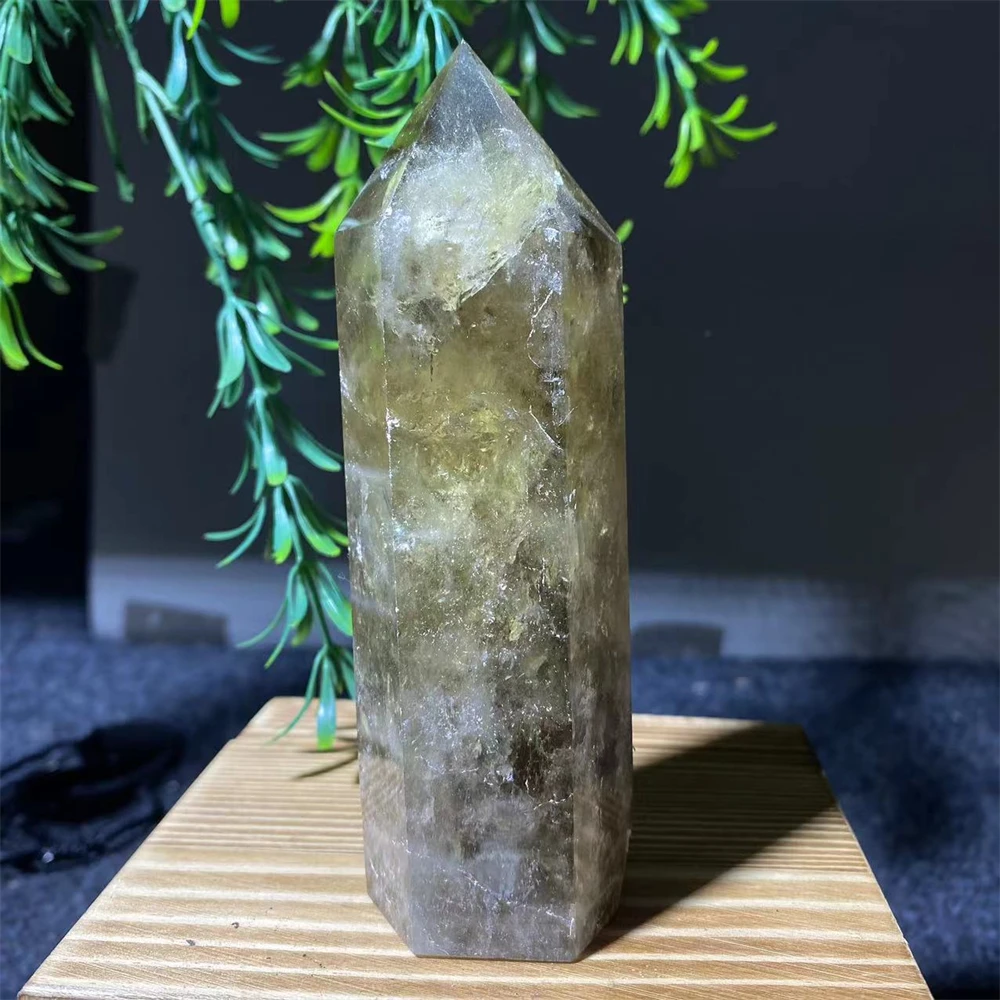 Rare Citrine Stone Natural Smoky Quartz  Yellow Crystal Point Tower Mineral Energy Healing Hexagonal Wand Home Decor Gift 4