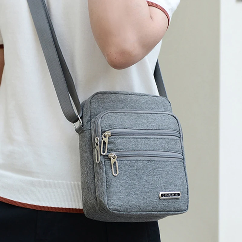 

Men Nylon Shoulder Bag Messenger Bag Casual Waterproof Oxford Zipper Pocket Handbag Fashion Tote Travel Male Crossbody Bags
