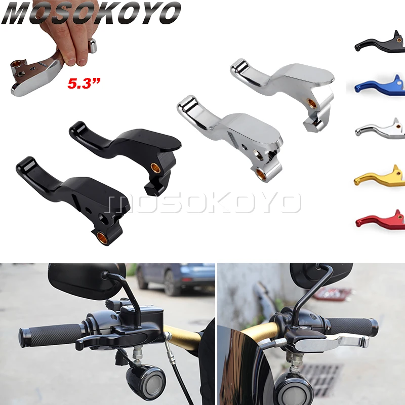 

Motorcycle 5.3" 5.9" Brake Lever Clutch Levers CNC For Harley Softail M8 Street Bob Breakout Low Rider FLHC FXST FLSB 2015-2022