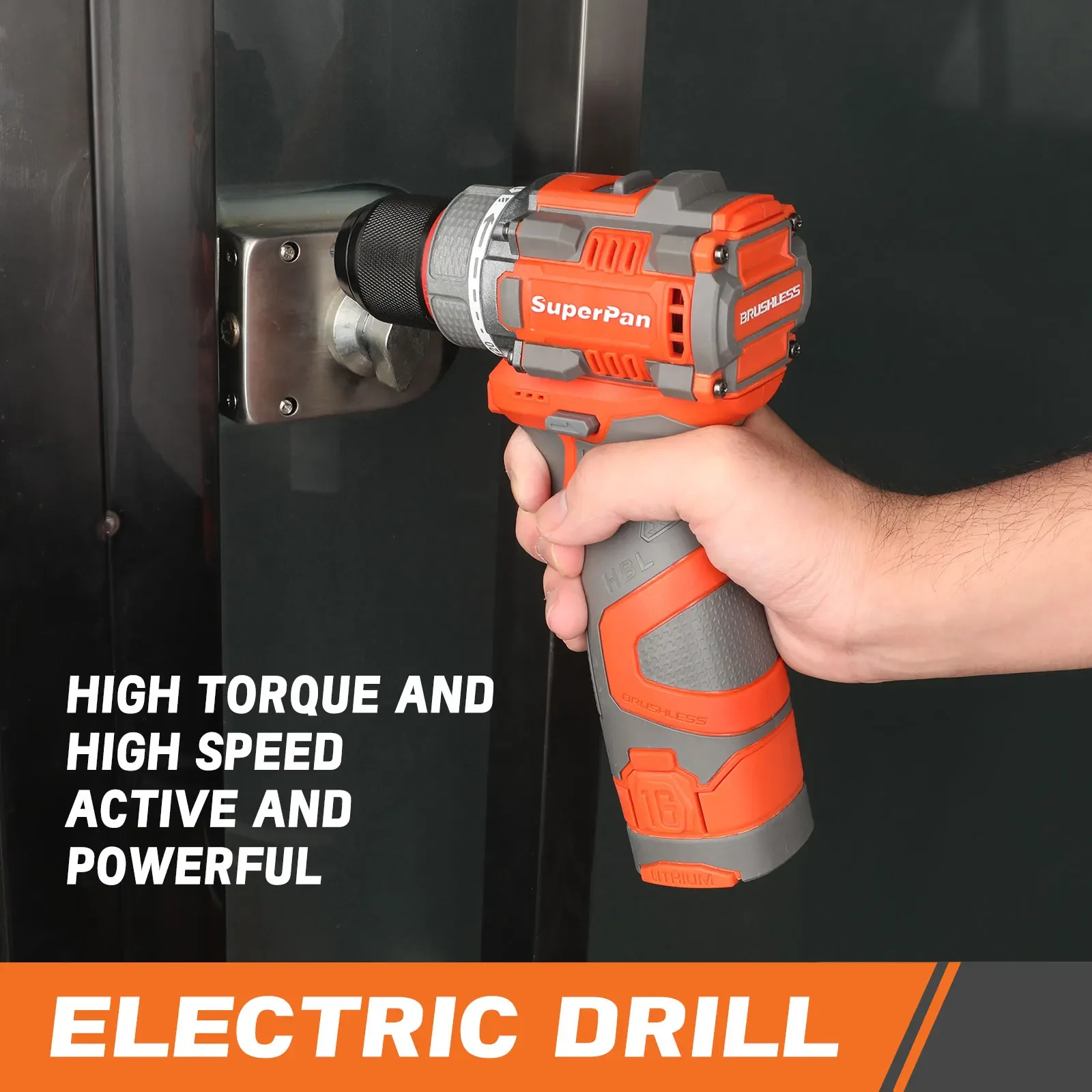 Superpan rotary cordless Impact Drive 20V Cordless Drill 1/2" r Drill Brushless Moter Cordless Electric ScrewDriver Power Tools 4