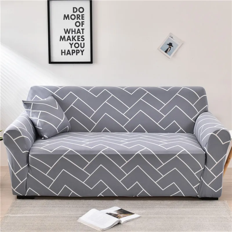 1pc Stylish Floral Printed Stretch Sofa Covers With Elastic Band Furniture Protector For Bedroom Office Living Room Home Decor 4