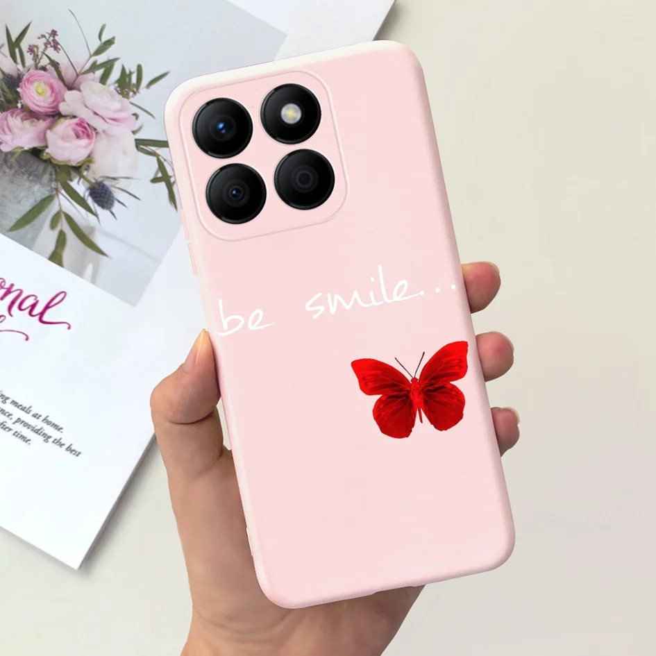 Stylish Floral Moon Soft Silicone Case - Artistic Back Cover