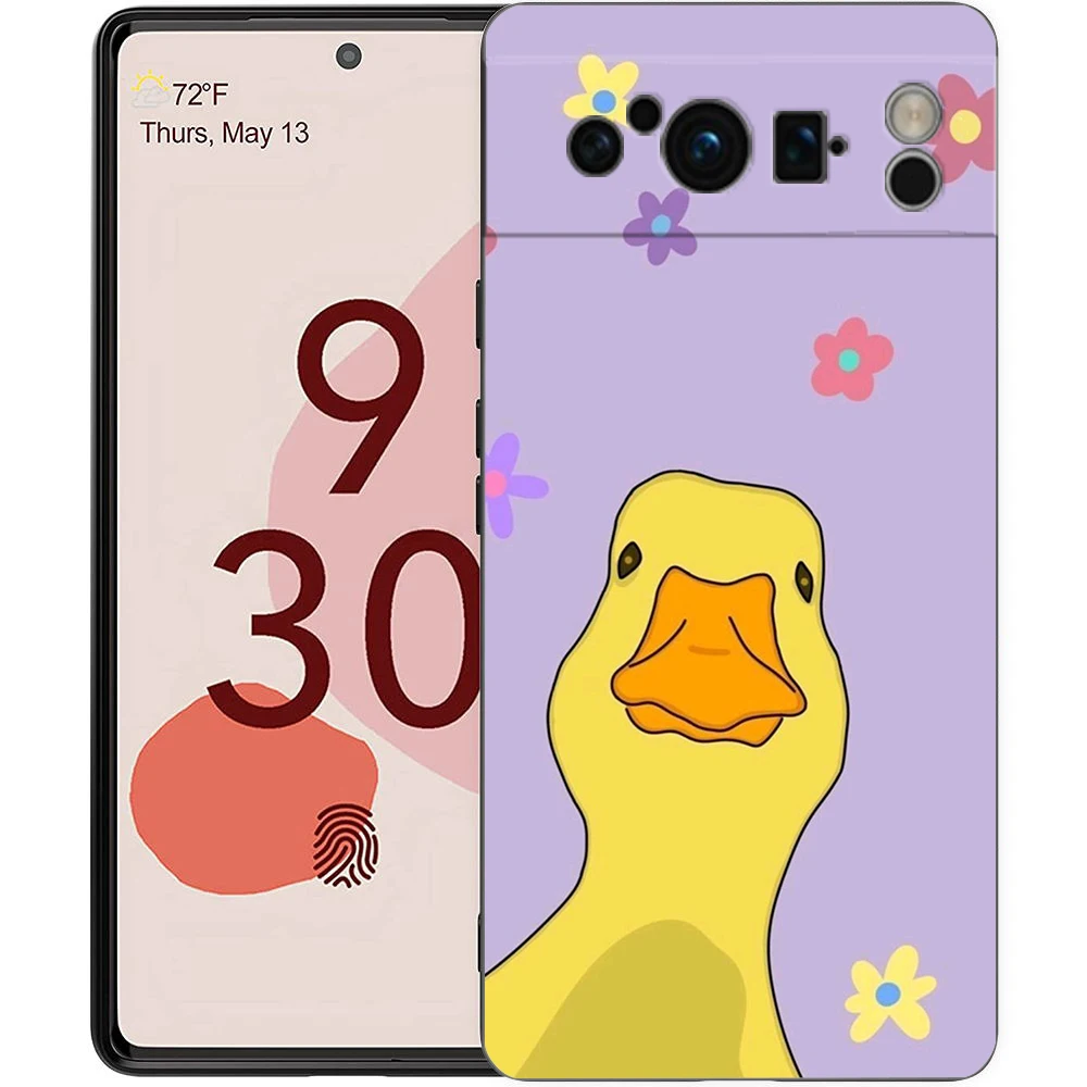 Adorable Goose and Duck-Themed Shockproof Silicone Phone Case Cover