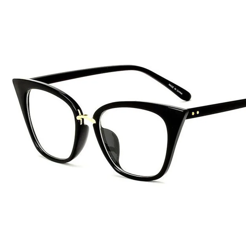 Cat Eye Glasses Ttransparent Female Clear Lens Fake Glasses Womens