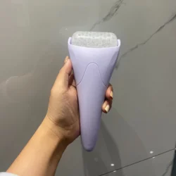 Enhanced Facial Cooling Beauty Tool - Large Ice Roller & Handheld Massager for Skincare Routine & At - Home Spa (Purple)