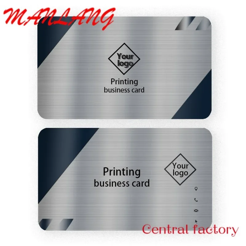 

Custom Custo personalized gold foil stainls steel etal eed busins car ith logo